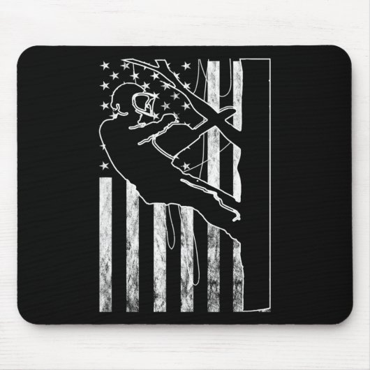 Baumpfleger Amerika USA Outdoor-Baumkletter-Log Mousepad (Vorne)