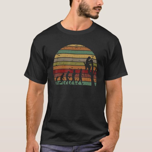 Baumpfleger Holzfäller Baumpfleger Evolution Vinta T-Shirt (Vorderseite)