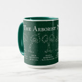 Baumpfleger Nachthimmel Grün 15 oz. Tasse (Vorderseite Links)