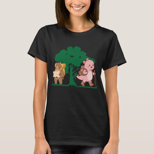 Baumpfleger Wanderlust Design – Baumbesteiger Wald T-Shirt (Vorderseite)