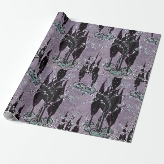 Baumpochoir-Muster orientalisch Samarkande Geschenkpapier (Ungerollt)