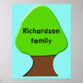 Baumposter der Familie individuell anpassen Poster (Vorne)
