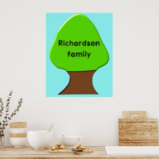 Baumposter der Familie individuell anpassen Poster (Küche)