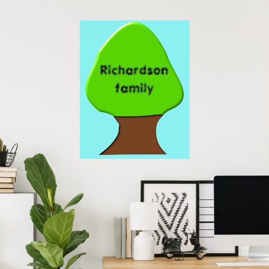 Baumposter der Familie individuell anpassen Poster (Heimbüro)
