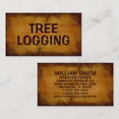 Baumprotokollierung Antike Visitenkarte (Vorne/Hinten)