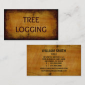 Baumprotokollierung Antike Visitenkarte (Vorne/Hinten)