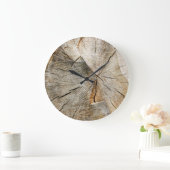 Baumquerschnitt Große Wanduhr (Zuhause)