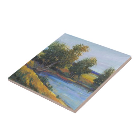 Baumreflektion II Fliese (Seite)