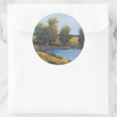 Baumreflektion II Runder Aufkleber (Tasche)