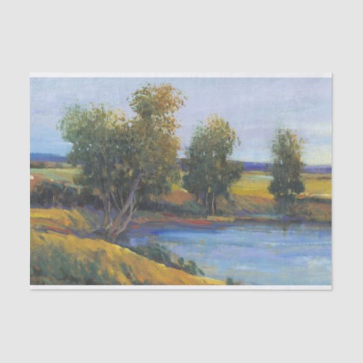 Baumreflektion II Seidenpapier (Vorderseite)