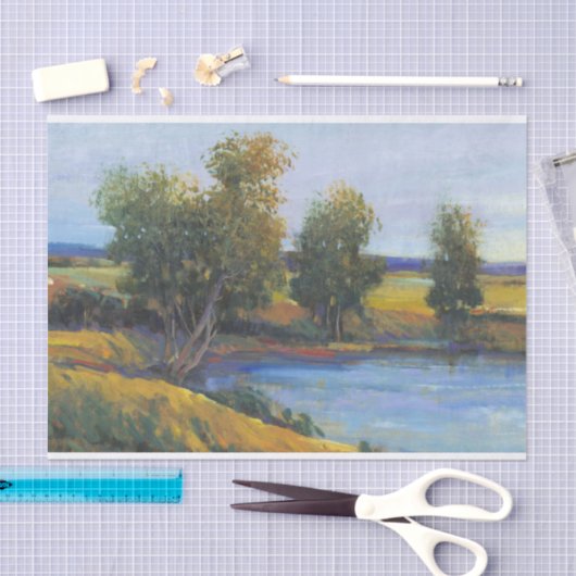 Baumreflektion II Seidenpapier (Handwerk)