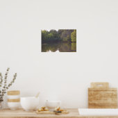 Baumreflektionen Wasserpfeifen Foto Poster (Küche)