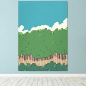 Baumreihe Leinwanddruck (Insitu (Holzboden))