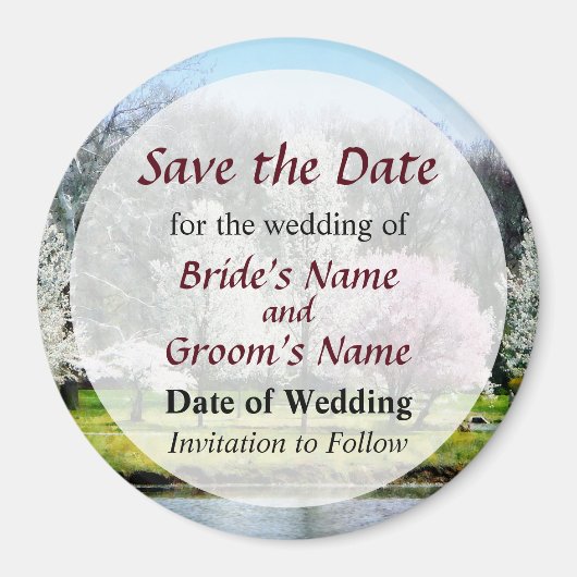 Baumreihe Save the Date Magnet (Vorne)