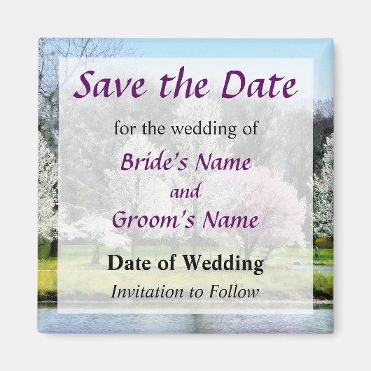 Baumreihe Save the Date Magnet (Vorne)
