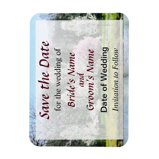 Baumreihe Save the Date Magnet (Vertikal)