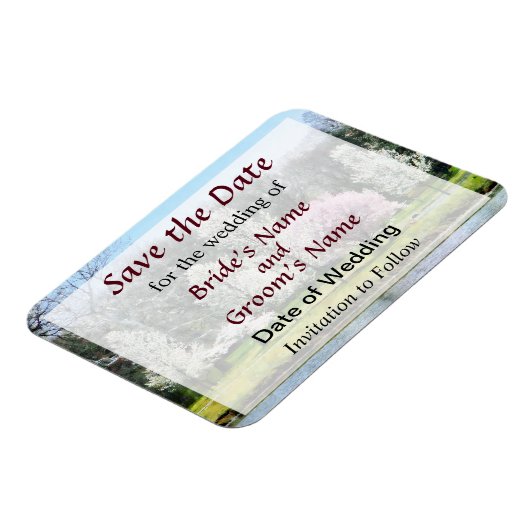 Baumreihe Save the Date Magnet (Linke Seite)