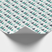 Baumreihe Weihnachtswrapping Papier Geschenkpapier (Ecke)