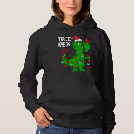 Baumrex. Funny Dinosaur Geschenk Niedlich Dino Wei Hoodie (Vorderseite)