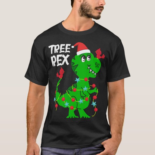 Baumrex. Funny Dinosaur Geschenk Niedlich Dino Wei T-Shirt (Vorderseite)