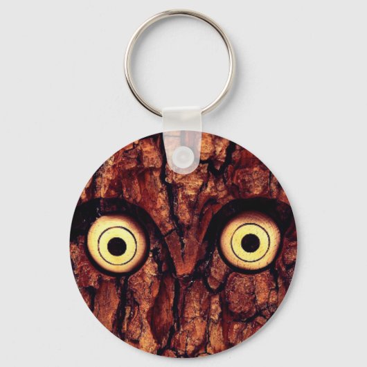 Baumrinde aus rustikalem Holz niedlich Schlüsselanhänger (Vorderseite)