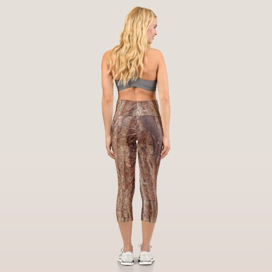 Baumrinde Capri Leggings (Rückseite)