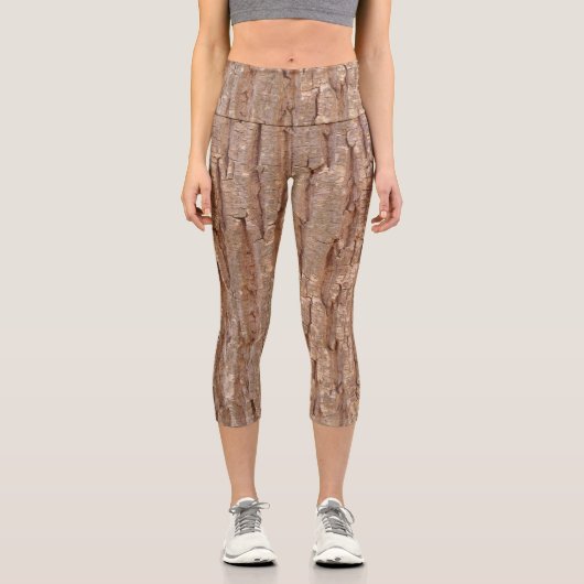 Baumrinde Capri Leggings (Vorderseite)