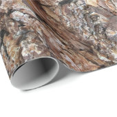 Baumrinde Foto Rustikale Braun und Schwarze Natur Geschenkpapier (Rolleneckpunkt)