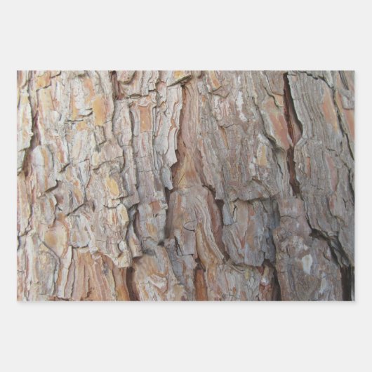 Baumrinde Herbstmuster Geschenkpapier Set (Vorderseite 2)