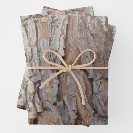 Baumrinde Herbstmuster Geschenkpapier Set (Beispiel)