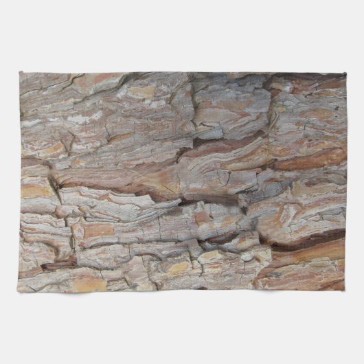 Baumrinde Herbstmuster Geschirrtuch (Horizontal)