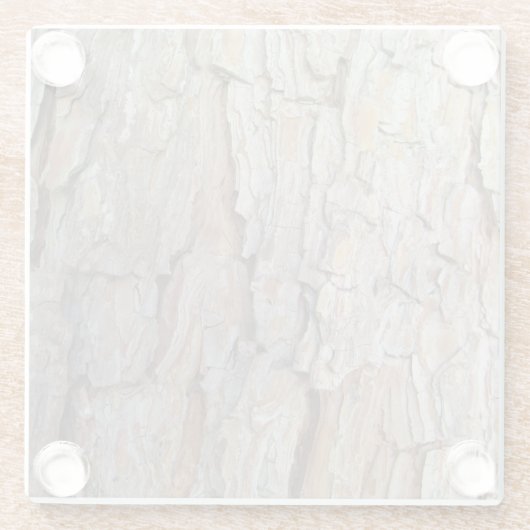 Baumrinde Herbstmuster Glasuntersetzer (Rückseite)