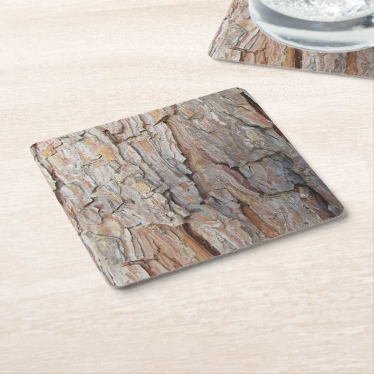 Baumrinde Herbstmuster Rechteckiger Pappuntersetzer (angewinkelt)