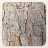 Baumrinde Herbstmuster Rechteckiger Pappuntersetzer (Vorderseite)