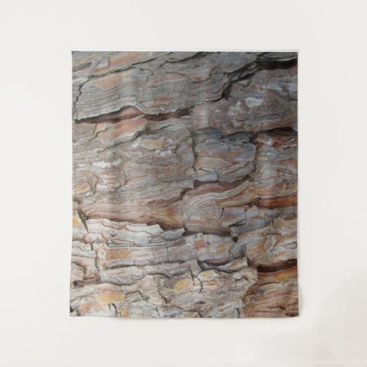 Baumrinde Herbstmuster Wandteppich (Vorderseite)