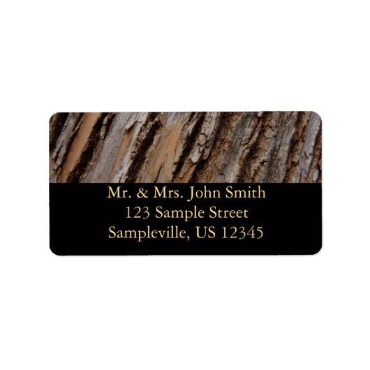 Baumrinde I Natürliche Abstrakte Textur Adressaufkleber (Vorne)