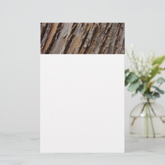Baumrinde I Natürliche Abstrakte Textur Briefpapier (Stehend Vorderseite)
