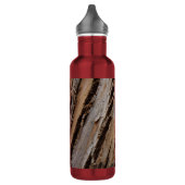 Baumrinde I Natürliche Abstrakte Textur Edelstahlflasche (Links)