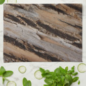 Baumrinde I Natürliche Abstrakte Textur Geschirrtuch (Gefaltet)