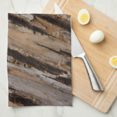 Baumrinde I Natürliche Abstrakte Textur Geschirrtuch (Viertel Falte)