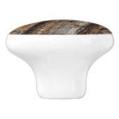 Baumrinde I Natürliche Abstrakte Textur Keramikknauf (Seitenansicht)