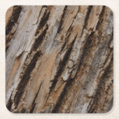 Baumrinde I Natürliche Abstrakte Textur Rechteckiger Pappuntersetzer (Vorderseite)