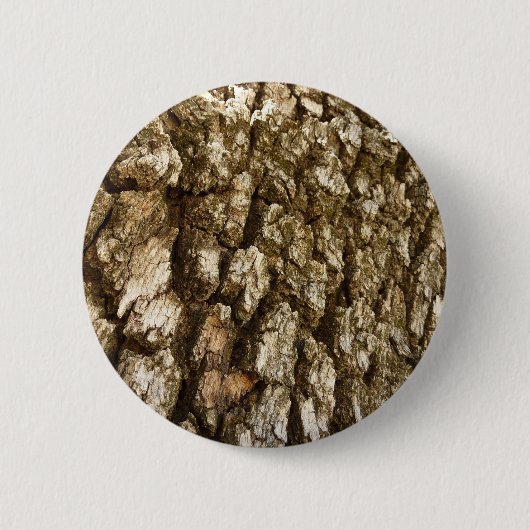 Baumrinde II Natürliche Texturdesign Button (Vorderseite)