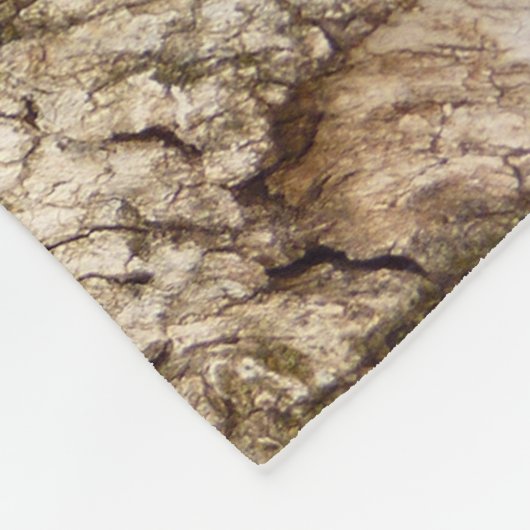 Baumrinde II Naturtexturierte Konstruktion Fleecedecke (Ecke)
