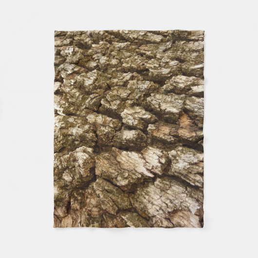 Baumrinde II Naturtexturierte Konstruktion Fleecedecke (Vorderseite)