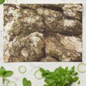 Baumrinde II Naturtexturierte Konstruktion Küchentuch (Gefaltet)