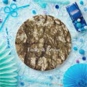 Baumrinde II Naturtexturierte Konstruktion Pappteller (Party)