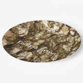 Baumrinde II Naturtexturierte Konstruktion Pappteller (Schrägansicht)