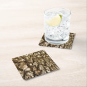 Baumrinde II Naturtexturierte Konstruktion Rechteckiger Pappuntersetzer (Vor Ort)