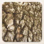 Baumrinde II Naturtexturierte Konstruktion Rechteckiger Pappuntersetzer (Vorderseite)